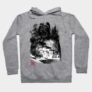 Dark Lord in the snow planet sumi e Hoodie